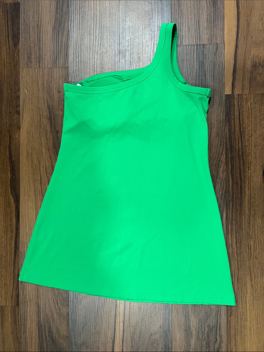 One-Shoulder Green All in Motion Active Dress - Picture 3 of 3
